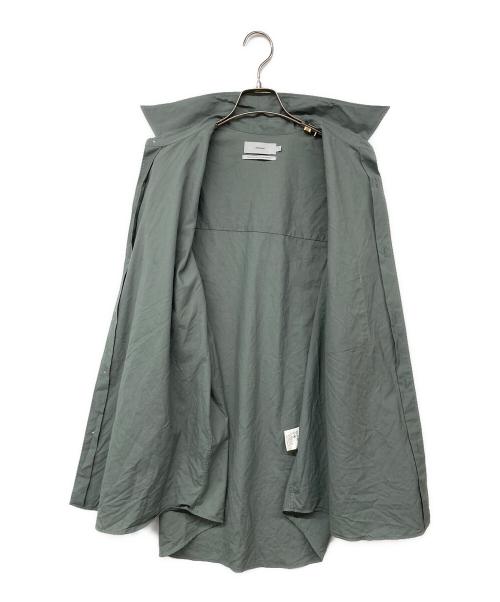 Graphpaper（グラフペーパー）Graphpaper (グラフペーパー) FINE WOOL TROPICAL OVERSIZED REGULAR COLLAR SHIRT グリーン サイズ:Fの古着・服飾アイテム