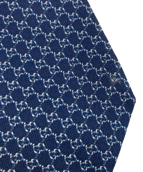 GUCCI（グッチ）GUCCI (グッチ) GG総柄シルクネクタイ ネイビー サイズ:-の古着・服飾アイテム