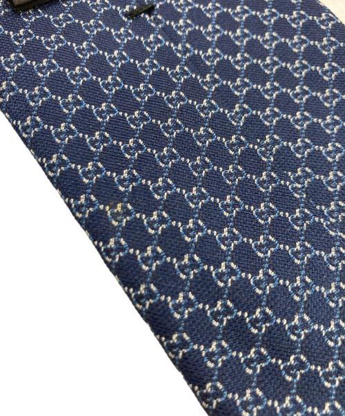 GUCCI（グッチ）GUCCI (グッチ) GG総柄シルクネクタイ ネイビー サイズ:-の古着・服飾アイテム