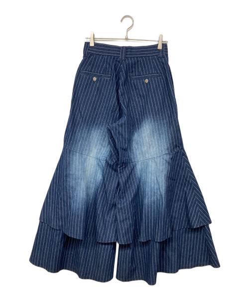 seyto（セイト）seyto (セイト) Stripe layered flare denim pants インディゴ サイズ:1の古着・服飾アイテム