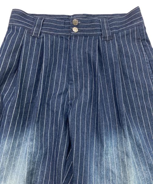 seyto（セイト）seyto (セイト) Stripe layered flare denim pants インディゴ サイズ:1の古着・服飾アイテム