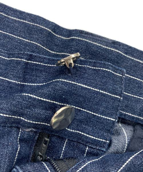 seyto（セイト）seyto (セイト) Stripe layered flare denim pants インディゴ サイズ:1の古着・服飾アイテム