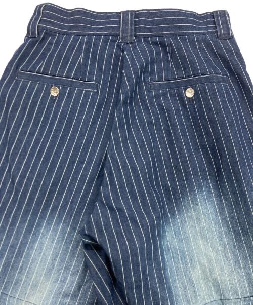 seyto（セイト）seyto (セイト) Stripe layered flare denim pants インディゴ サイズ:1の古着・服飾アイテム