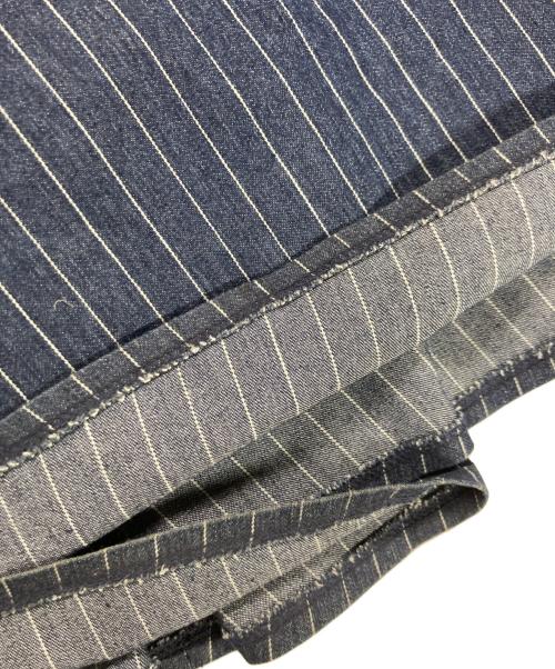 seyto（セイト）seyto (セイト) Stripe layered flare denim pants インディゴ サイズ:1の古着・服飾アイテム