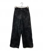 PRANK PROJECTプランクプロジェクト）の古着「Italian Vegan Leather Washed Pants」｜ブラック