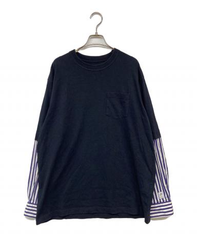 中古・古着通販】sacai (サカイ) ドッキングカットソー ブラック