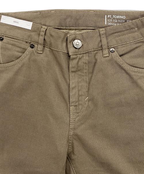 PT TORINO（ピーティートリノ）PT TORINO (ピーティートリノ) 5ポケット パンツ コットンストレッチ ベージュ サイズ:W28 未使用品の古着・服飾アイテム