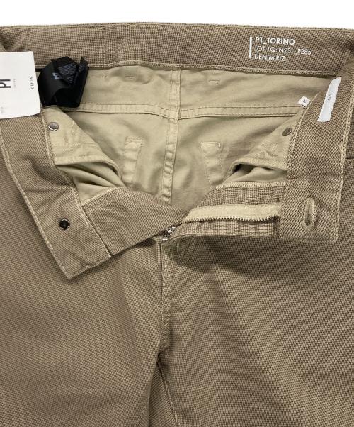PT TORINO（ピーティートリノ）PT TORINO (ピーティートリノ) 5ポケット パンツ コットンストレッチ ベージュ サイズ:W28 未使用品の古着・服飾アイテム