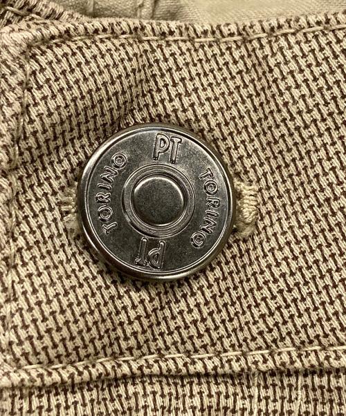 PT TORINO（ピーティートリノ）PT TORINO (ピーティートリノ) 5ポケット パンツ コットンストレッチ ベージュ サイズ:W28 未使用品の古着・服飾アイテム