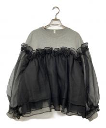 Bibiy.（ビビィ）の古着「ANNA PUFF TOP」｜ブラック×グレー