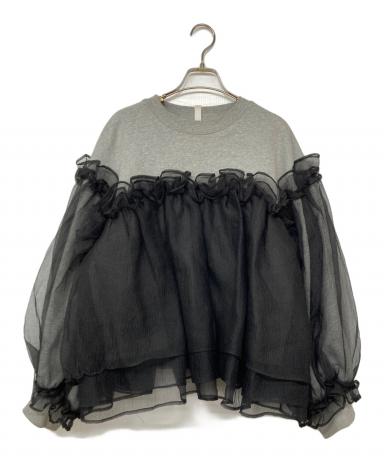 中古・古着通販】Bibiy. (ビビィ) ANNA PUFF TOP ブラック×グレー