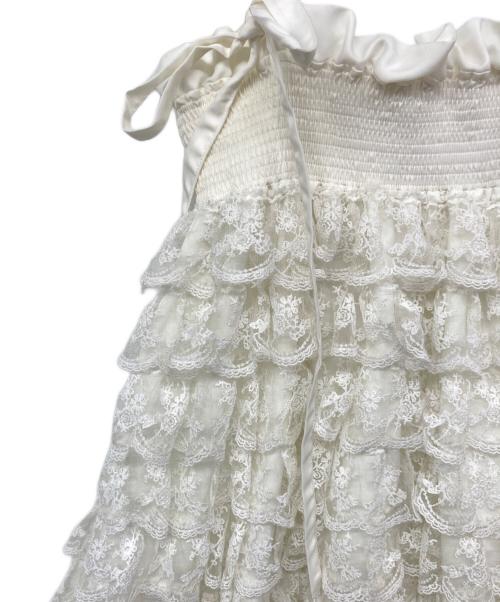 Bibiy.（ビビィ）Bibiy. (ビビィ) MIMI LACE SKIRT ホワイト サイズ:Fの古着・服飾アイテム