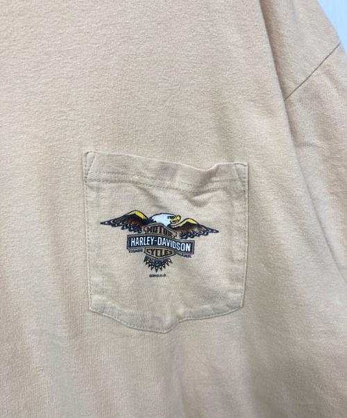 HARLEY-DAVIDSON（ハーレーダビッドソン）HARLEY-DAVIDSON (ハーレーダビッドソン) ポケットTシャツ ベージュ サイズ:XLの古着・服飾アイテム