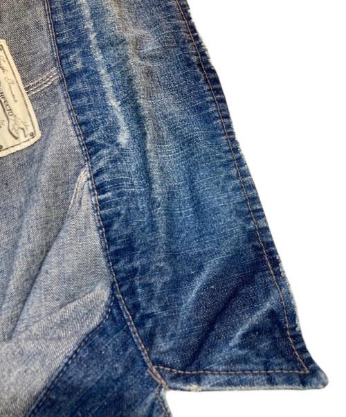 Schott（ショット）Schott (ショット) ペイント加工デニムカバーオール ブルー サイズ:Sの古着・服飾アイテム