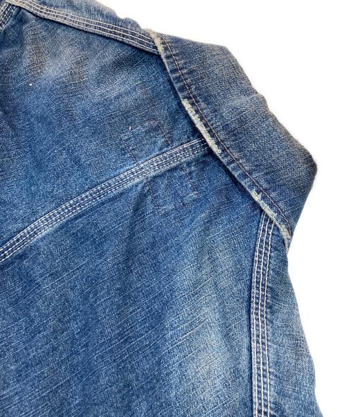 Schott（ショット）Schott (ショット) ペイント加工デニムカバーオール ブルー サイズ:Sの古着・服飾アイテム