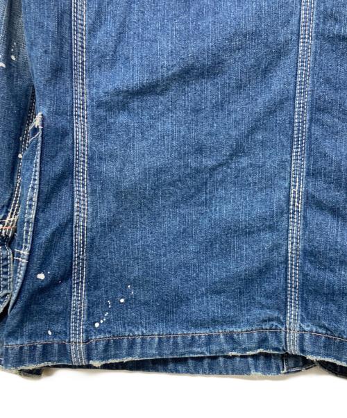 Schott（ショット）Schott (ショット) ペイント加工デニムカバーオール ブルー サイズ:Sの古着・服飾アイテム