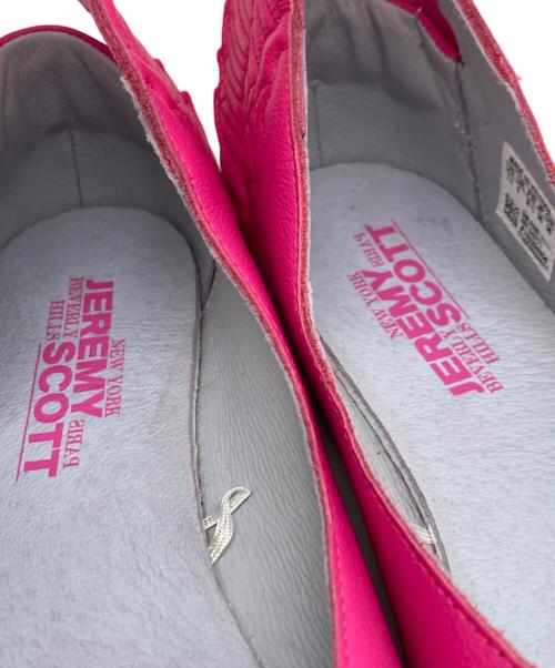 adidas（アディダス）adidas (アディダス) JEREMY SCOTT (ジェレミースコット) ウィングフラットシューズ ピンク サイズ:24.5の古着・服飾アイテム