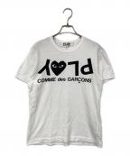PLAY COMME des GARCONSプレイコムデギャルソン）の古着「ロゴプリントTシャツ」｜ホワイト