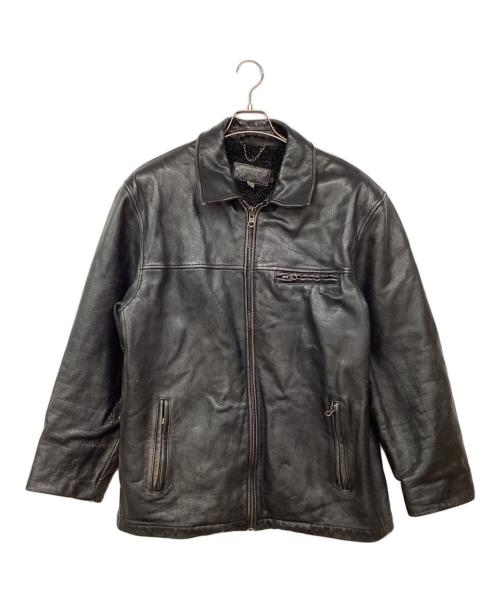 J.CREW（ジェイクルー）J.CREW (ジェイクルー) レザージップジャケット ブラック サイズ:Lの古着・服飾アイテム