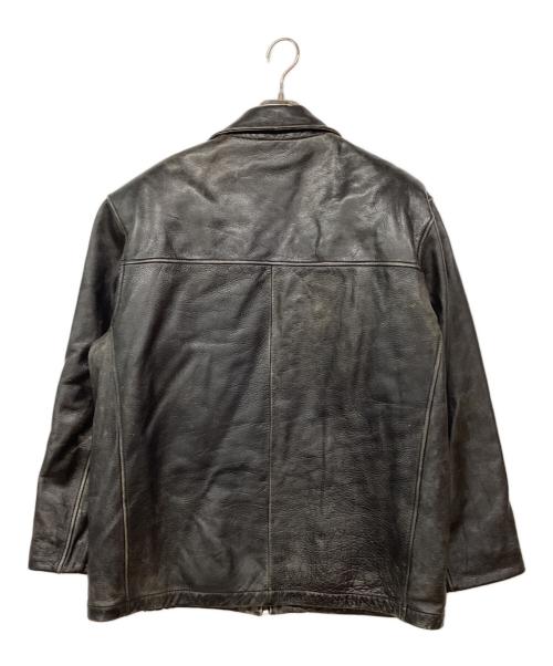 J.CREW（ジェイクルー）J.CREW (ジェイクルー) レザージップジャケット ブラック サイズ:Lの古着・服飾アイテム