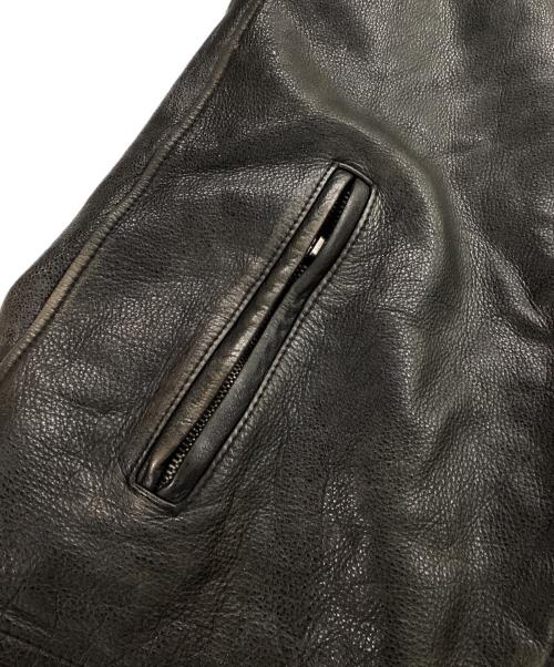 J.CREW（ジェイクルー）J.CREW (ジェイクルー) レザージップジャケット ブラック サイズ:Lの古着・服飾アイテム