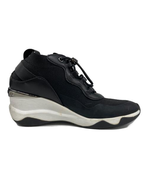 +DIANA（プラスダイアナ）+DIANA (プラスダイアナ) ハイカットスニーカー ブラック サイズ:22.5の古着・服飾アイテム