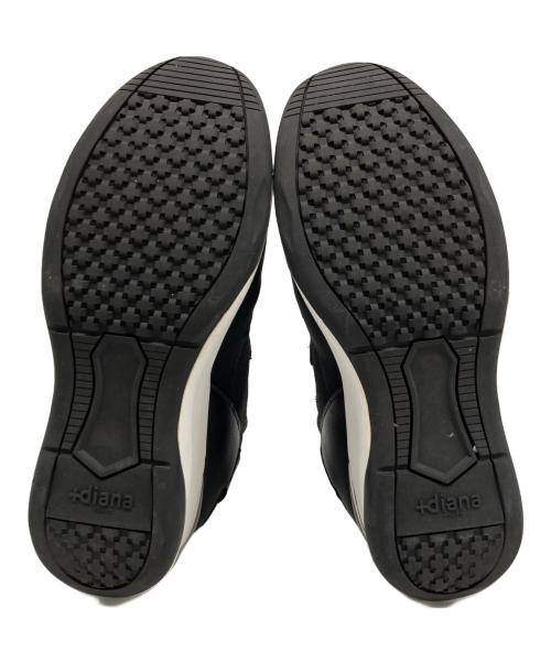 +DIANA（プラスダイアナ）+DIANA (プラスダイアナ) ハイカットスニーカー ブラック サイズ:22.5の古着・服飾アイテム