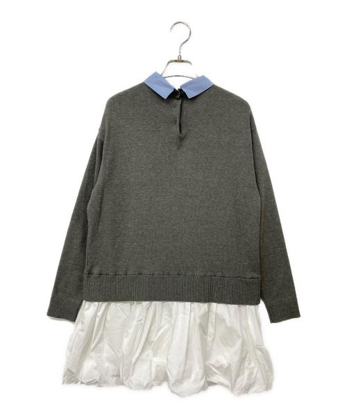 Mystrada（マイストラーダ）Mystrada (マイストラーダ) バルーンドッキングニット グレー サイズ:36の古着・服飾アイテム