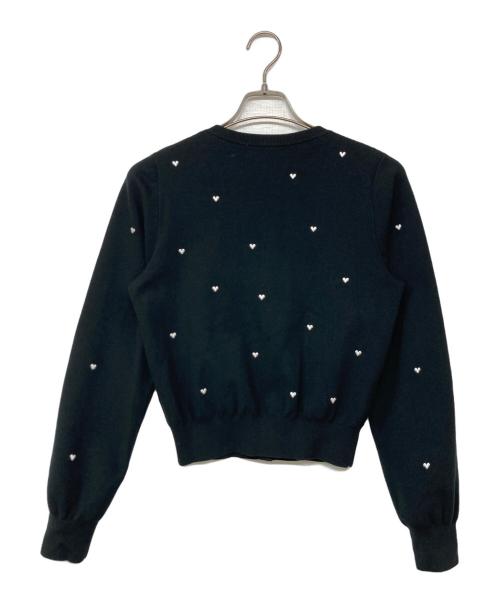 Apuweiser-riche（アプワイザーリッシェ）Apuweiser-riche (アプワイザーリッシェ) ハート刺繍カーデプルオーバー ブラック サイズ:2の古着・服飾アイテム