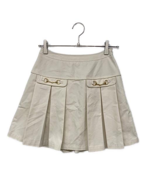 HER LIP TO（ハーリップトゥ）Her lip to (ハーリップトゥ) Pleated Mini Skirt/ミニスカート アイボリー サイズ:Ｍの古着・服飾アイテム