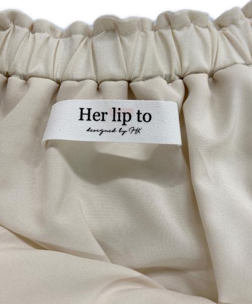 HER LIP TO（ハーリップトゥ）Her lip to (ハーリップトゥ) Pleated Mini Skirt/ミニスカート アイボリー サイズ:Ｍの古着・服飾アイテム