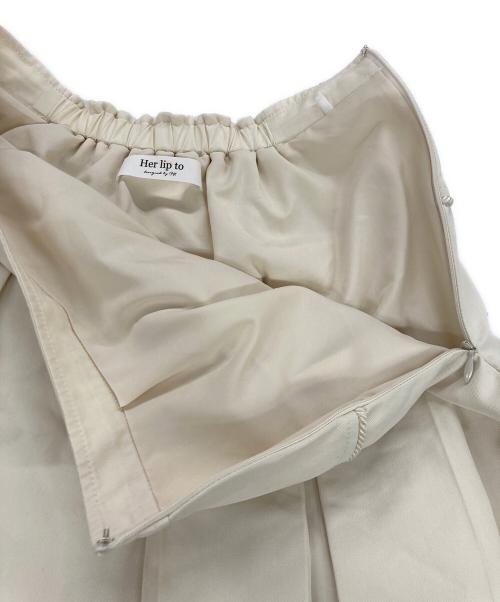 HER LIP TO（ハーリップトゥ）Her lip to (ハーリップトゥ) Pleated Mini Skirt/ミニスカート アイボリー サイズ:Ｍの古着・服飾アイテム