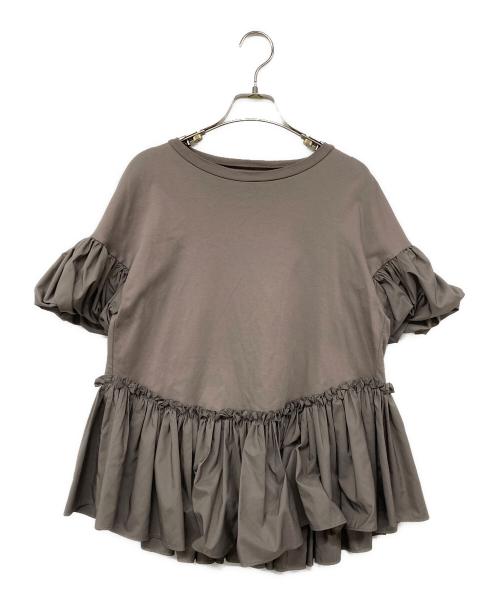 CELFORD（セルフォード）CELFORD (セルフォード) ラウンドヘムフリルカットソー ブラウン サイズ:36の古着・服飾アイテム