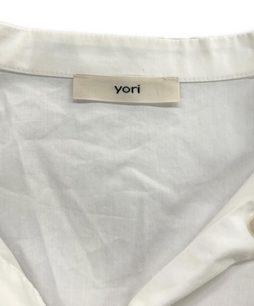 YORI（ヨリ）yori (ヨリ) リボンパフスリーブブラウス ホワイト サイズ:Fの古着・服飾アイテム