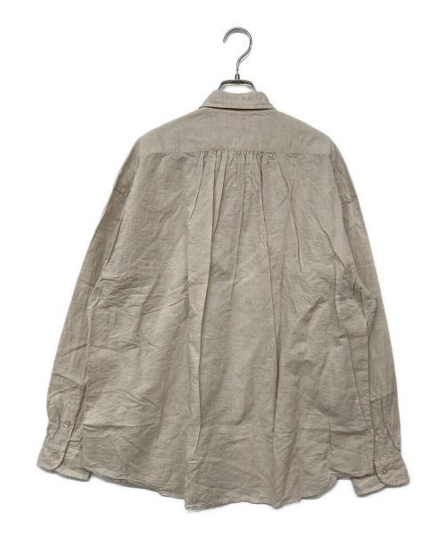 Porter Classic（ポータークラシック）Porter Classic (ポータークラシック) ROLL UP LINEN COTTON SHIRT/ロールアップリネンコットンシャツ ベージュ サイズ:Lの古着・服飾アイテム