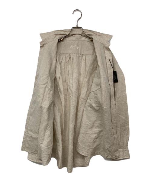 Porter Classic（ポータークラシック）Porter Classic (ポータークラシック) ROLL UP LINEN COTTON SHIRT/ロールアップリネンコットンシャツ ベージュ サイズ:Lの古着・服飾アイテム