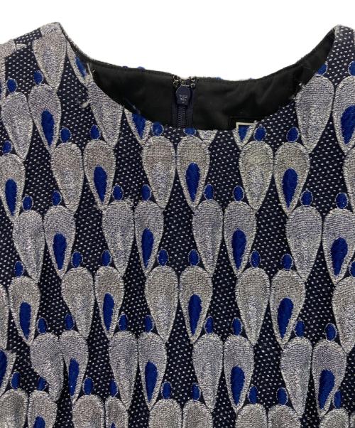 KEITA MARUYAMA（ケイタマルヤマ）KEITA MARUYAMA (ケイタマルヤマ) ラメフクレジャガード ワンピース ブルー サイズ:Sの古着・服飾アイテム