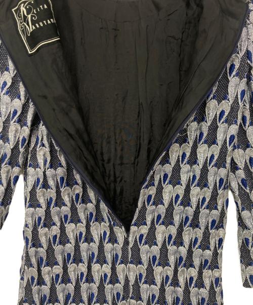 KEITA MARUYAMA（ケイタマルヤマ）KEITA MARUYAMA (ケイタマルヤマ) ラメフクレジャガード ワンピース ブルー サイズ:Sの古着・服飾アイテム