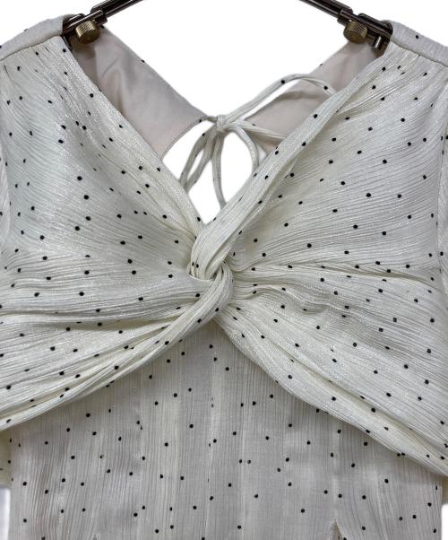 HER LIP TO（ハーリップトゥ）Her lip to (ハーリップトゥ) Moon Glow Dot Pleated Dress/ワンピース ベージュ サイズ:Sの古着・服飾アイテム