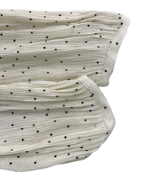 HER LIP TO（ハーリップトゥ）Her lip to (ハーリップトゥ) Moon Glow Dot Pleated Dress/ワンピース ベージュ サイズ:Sの古着・服飾アイテム