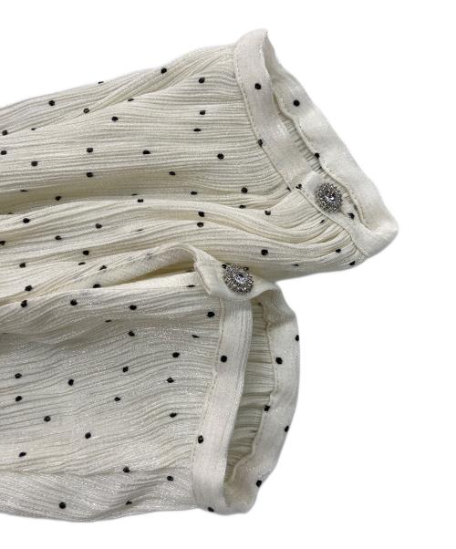 HER LIP TO（ハーリップトゥ）Her lip to (ハーリップトゥ) Moon Glow Dot Pleated Dress/ワンピース ベージュ サイズ:Sの古着・服飾アイテム