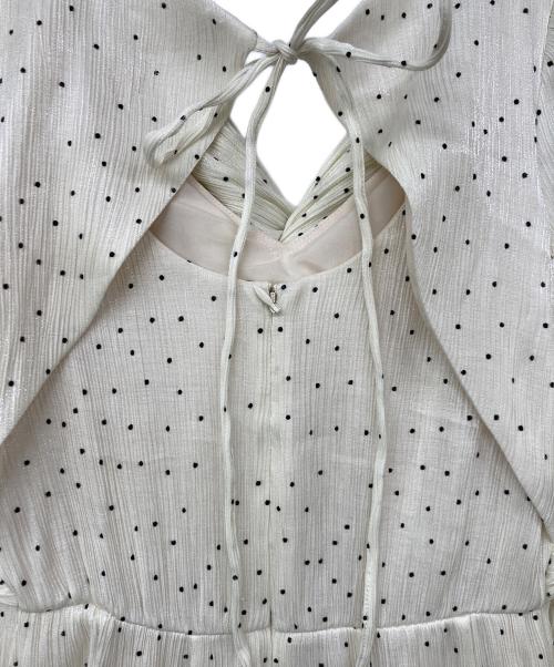 HER LIP TO（ハーリップトゥ）Her lip to (ハーリップトゥ) Moon Glow Dot Pleated Dress/ワンピース ベージュ サイズ:Sの古着・服飾アイテム