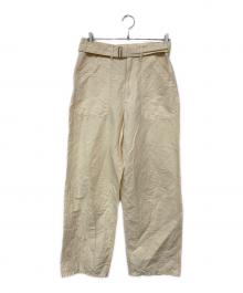 AURALEE（オーラリー）の古着「HIGH DENSITY FINX LINEN WEATHER PANTS」｜ベージュ