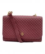 TORY BURCHトリーバーチ）の古着「MARION EMBOSSED SHRUNKEN SHOULDER BAG/ショルダーバッグ」｜ボルドー