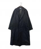 MAISON SPECIALメゾンスペシャル）の古着「Super140s Prime-Over Melton Chesterfield Coat」｜ブラック