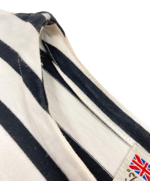 Traditional Weatherwear（トラディショナルウェザーウェア）Traditional Weatherwear (トラディショナルウェザーウェア) LYNE WIDE SLEEVE/リン ワイドスリーブ/ボーダーカットソー ホワイト サイズ:Sの古着・服飾アイテム