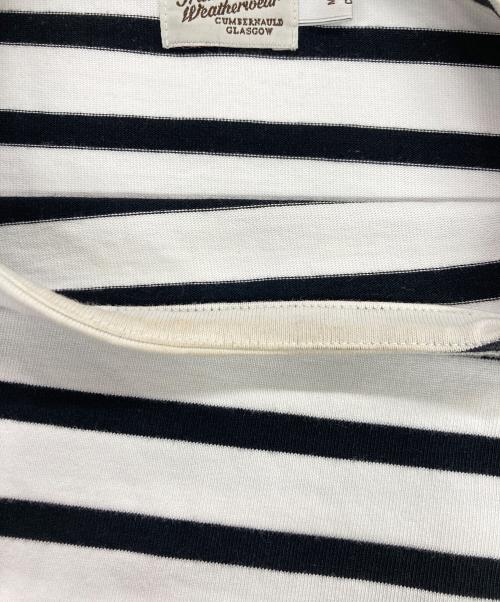 Traditional Weatherwear（トラディショナルウェザーウェア）Traditional Weatherwear (トラディショナルウェザーウェア) LYNE WIDE SLEEVE/リン ワイドスリーブ/ボーダーカットソー ホワイト サイズ:Sの古着・服飾アイテム