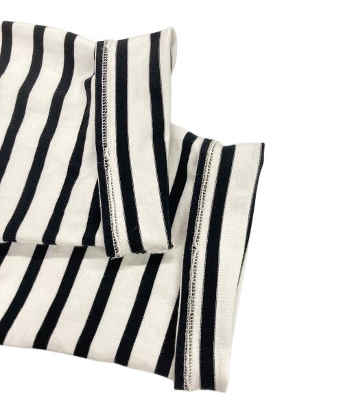 Traditional Weatherwear（トラディショナルウェザーウェア）Traditional Weatherwear (トラディショナルウェザーウェア) LYNE WIDE SLEEVE/リン ワイドスリーブ/ボーダーカットソー ホワイト サイズ:Sの古着・服飾アイテム