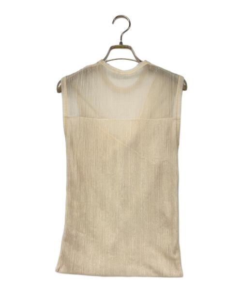 BALLSEY（ボールジィ）BALLSEY (ボールジィ) シャイニーテレコ フロントツイストプルオーバー ベージュ サイズ:Sの古着・服飾アイテム