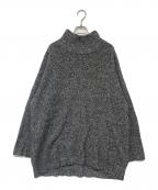 DEVOAデヴォア）の古着「High neck knit cashmere Melange」｜ブラック